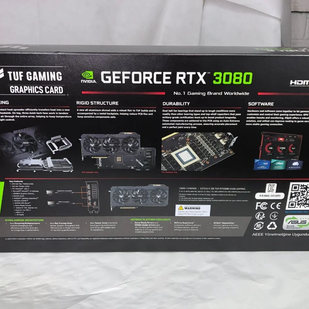 ASUS NVIDIA GeForce RTX 3080 TUF Gaming V2 10GB GDDR6X Graphics LHR